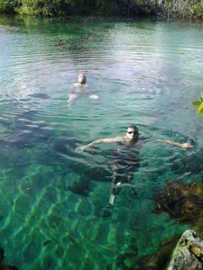 River bathing in Tulum
